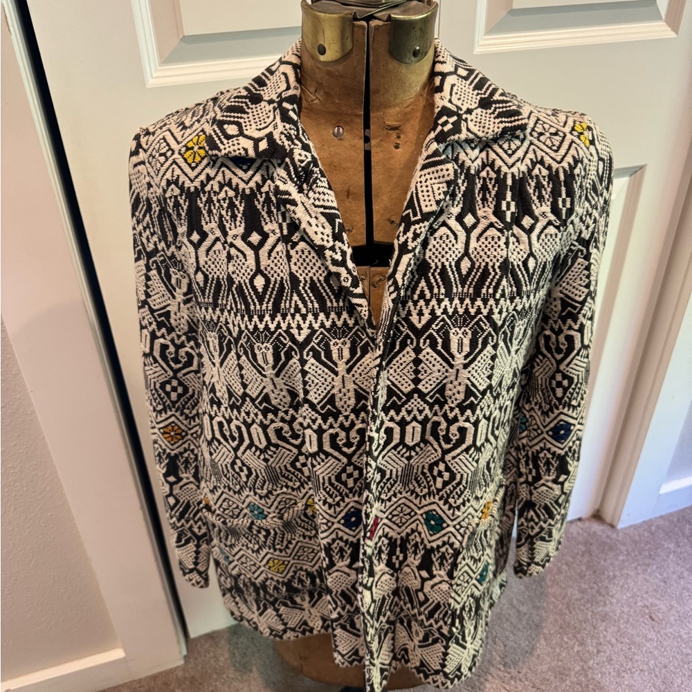 Vintage Handwoven Made in Guatemala Pelux Patterned Women's Jacket
